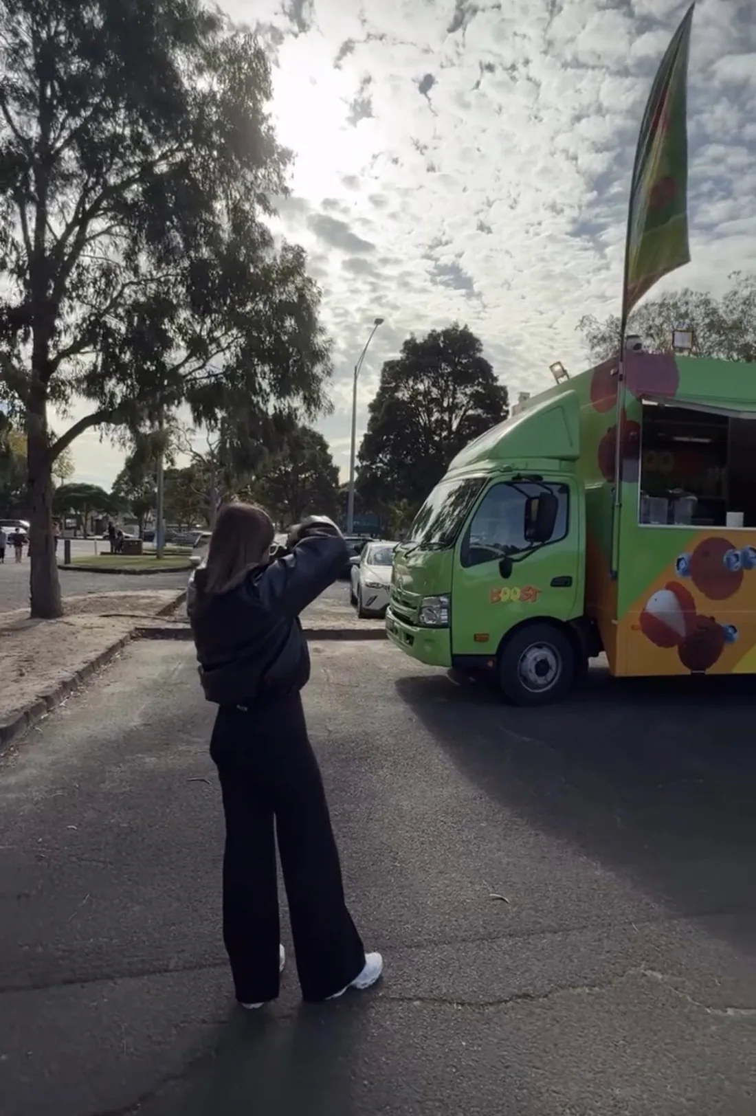 Shooting a food truck outdoors